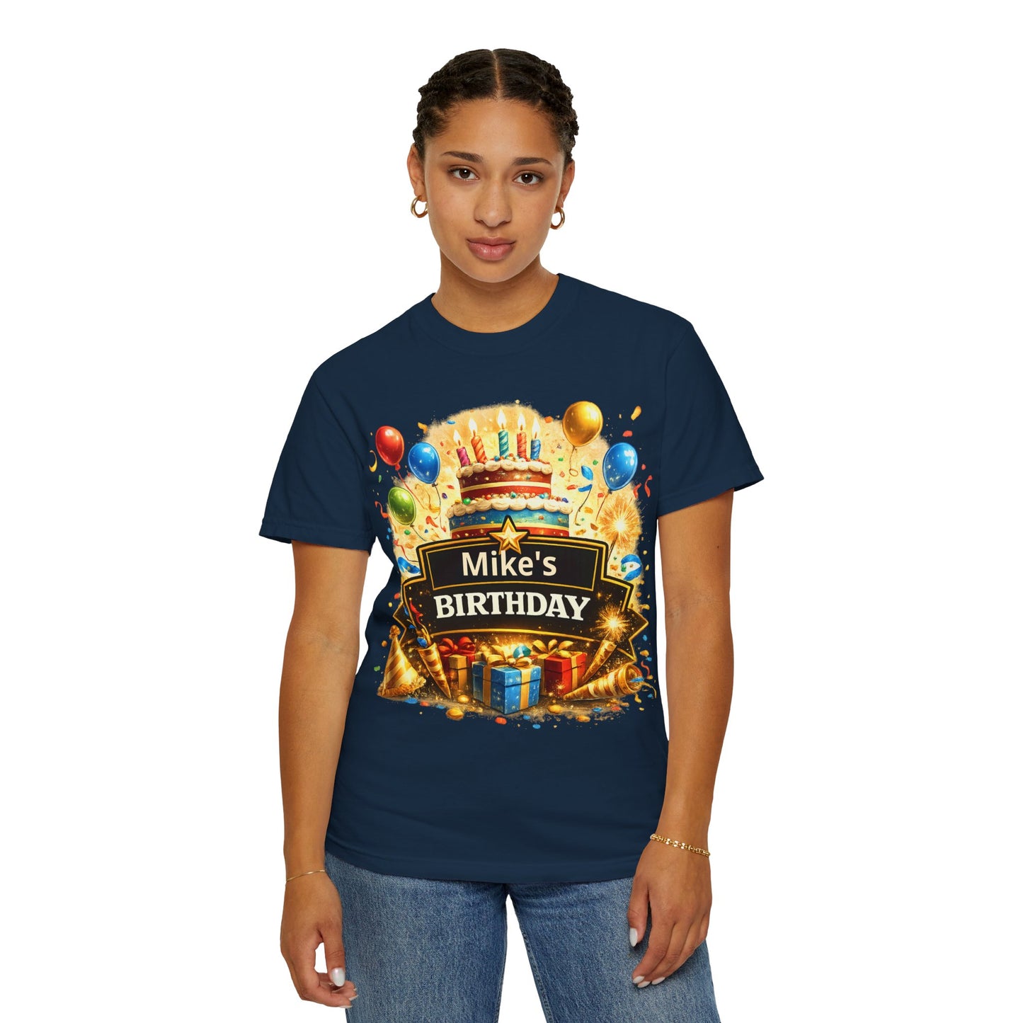Custom Name Birthday T-Shirt – Get Up Show Up Never Give Up