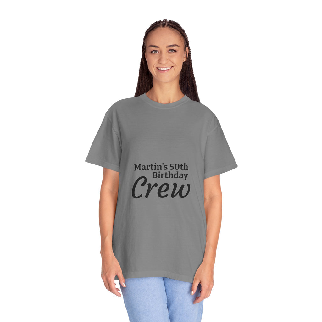 Custom Name & Age Birthday Crew T-Shirt – Personalized Group Shirt