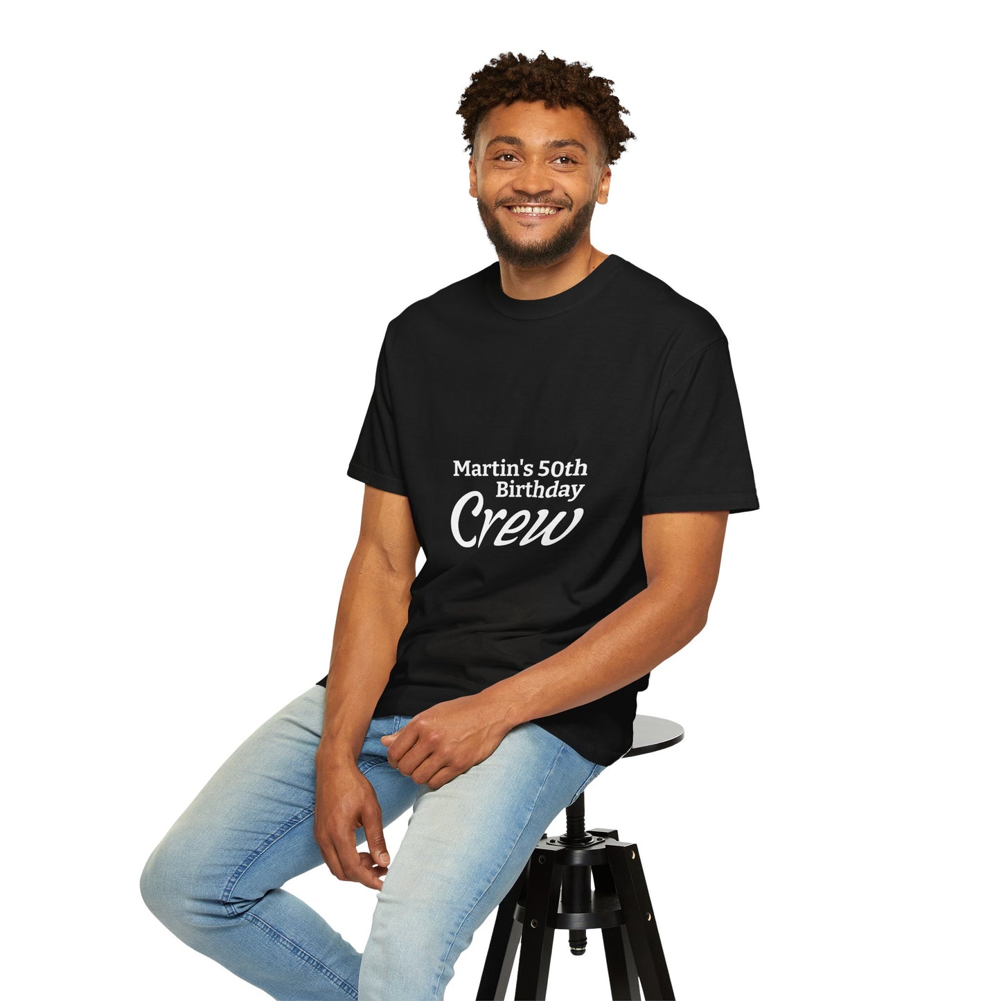 Custom Name & Age Birthday Crew T-Shirt – Personalized Group Shirt