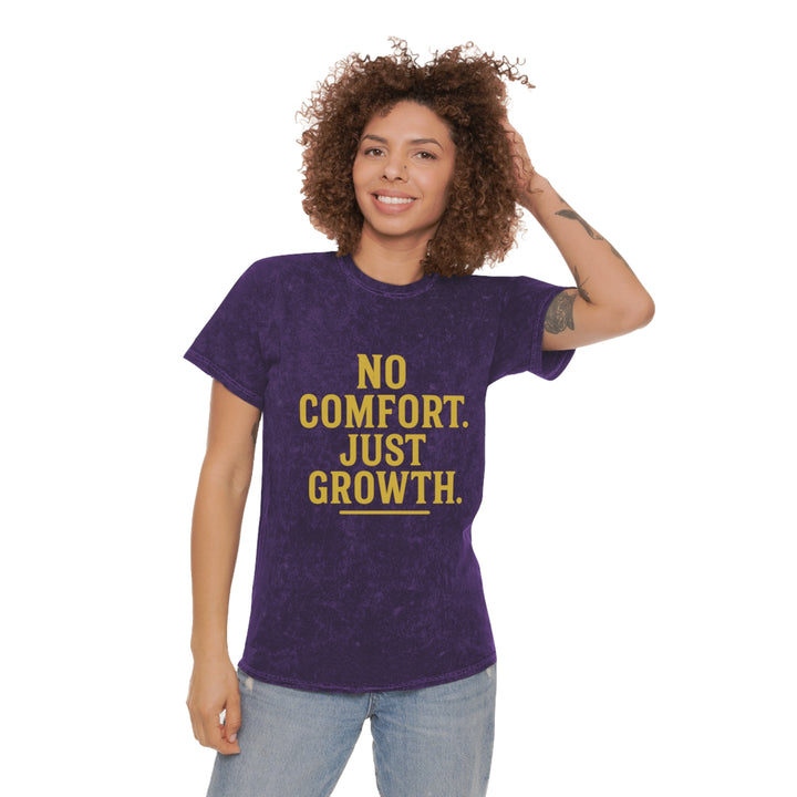 No Comfort. Just Growth. Unisex Vintage Mineral Wash Tee