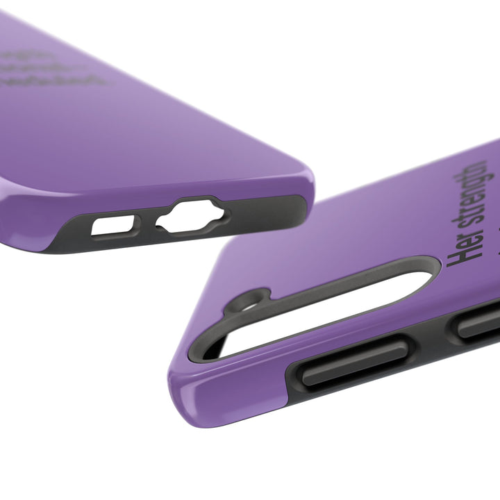 Her Strength isn't optional- it's scheduled. Tough Phone Case