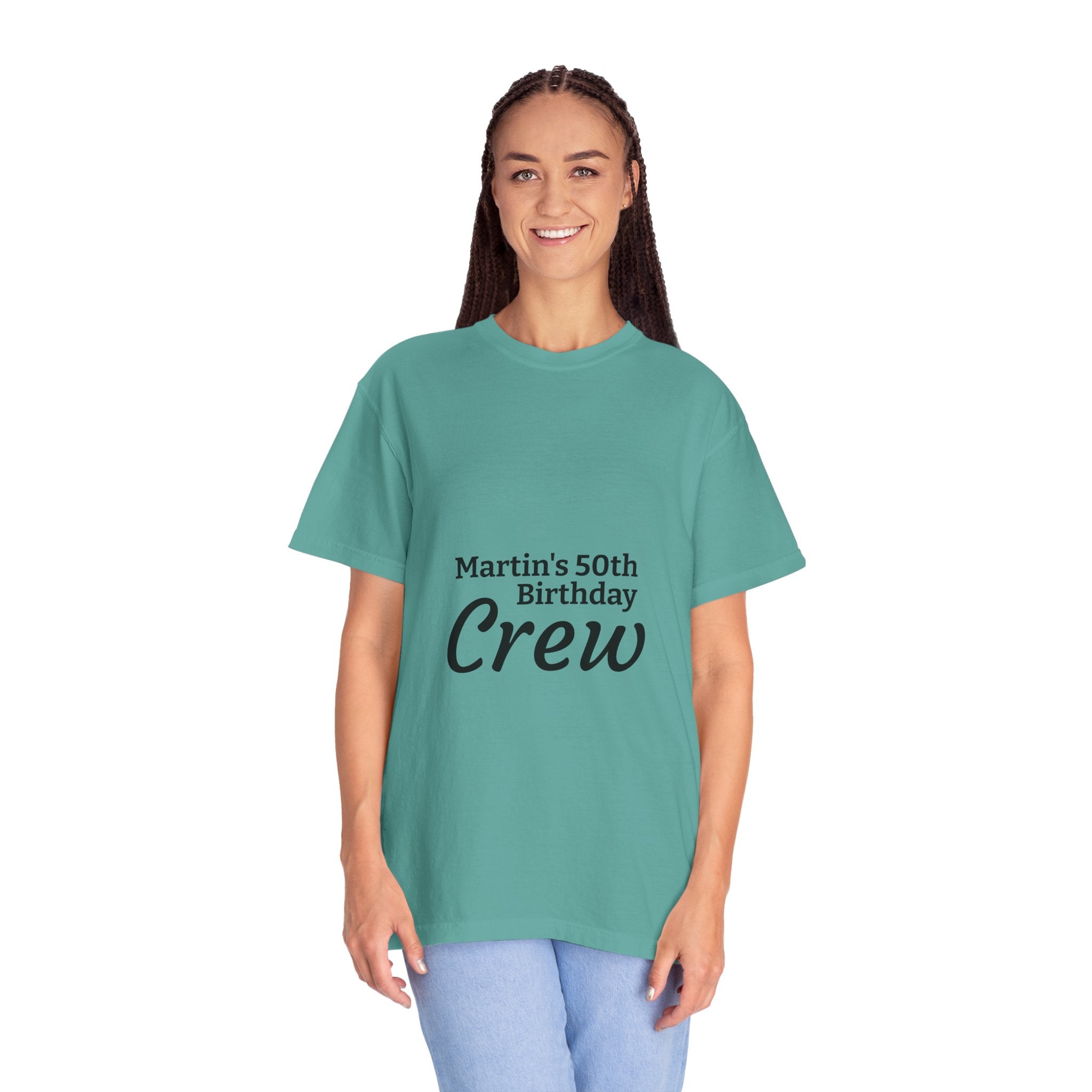 Custom Name & Age Birthday Crew T-Shirt – Personalized Group Shirt