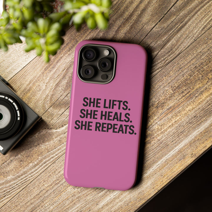 She lifts. She heals. She repeats. Tough Phone Cases
