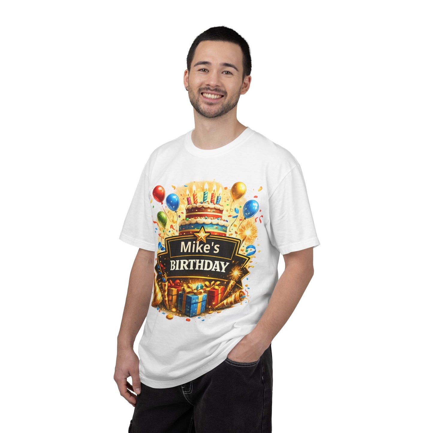 Custom Name Birthday T-Shirt – Get Up Show Up Never Give Up