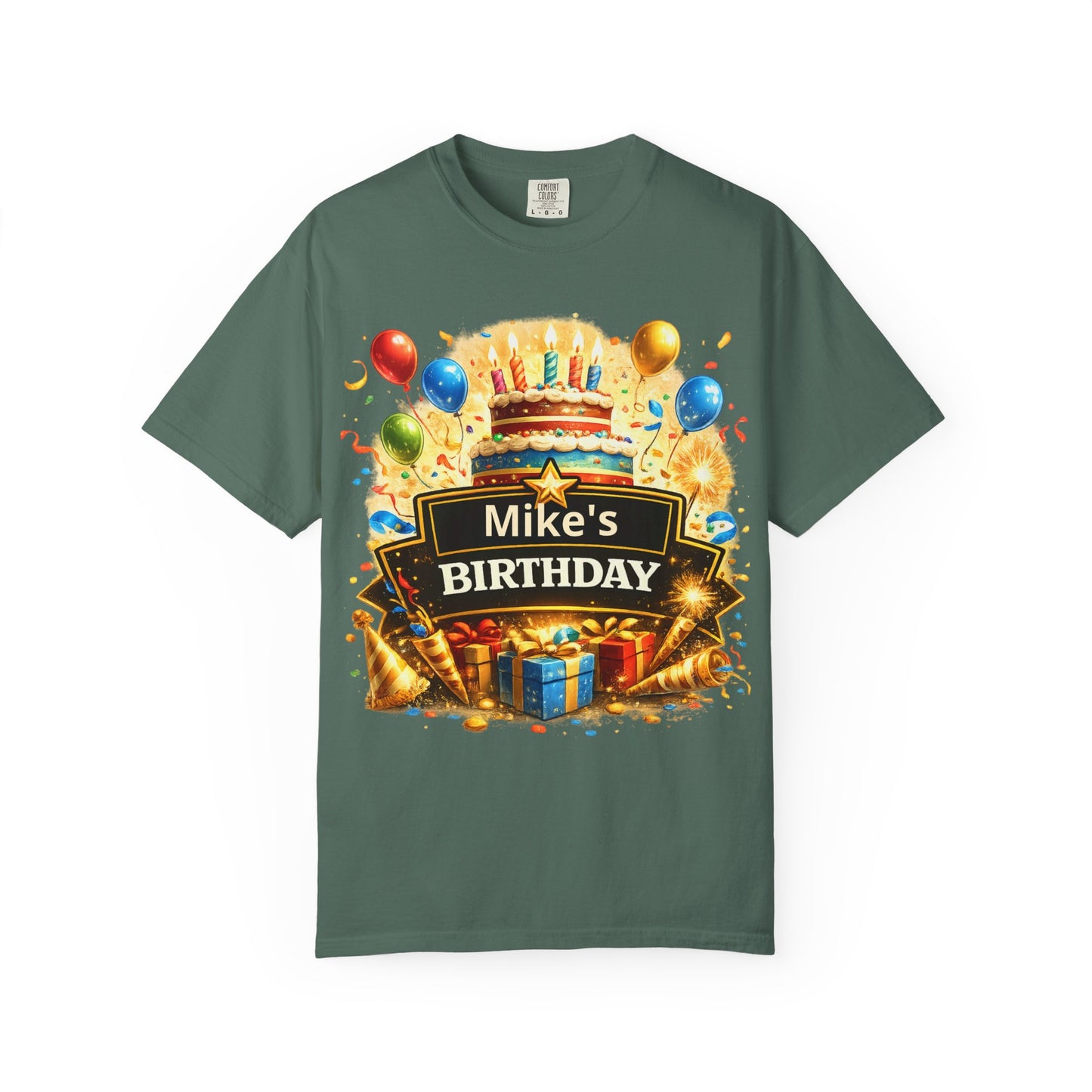 Custom Name Birthday T-Shirt – Get Up Show Up Never Give Up