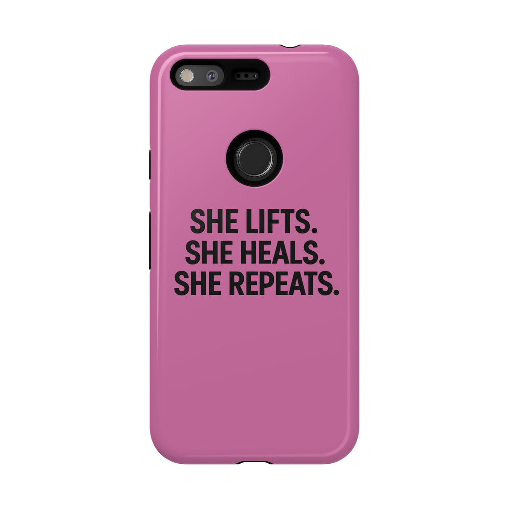 She lifts. She heals. She repeats. Tough Phone Cases