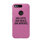 She lifts. She heals. She repeats. Tough Phone Cases