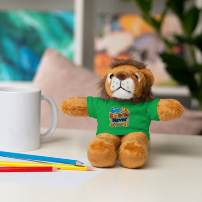 Stuffed Animals with Tee " Get Up Show Up Never Give Up"