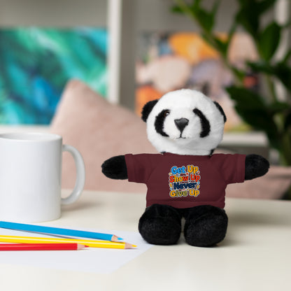 Stuffed Animals with Tee " Get Up Show Up Never Give Up"