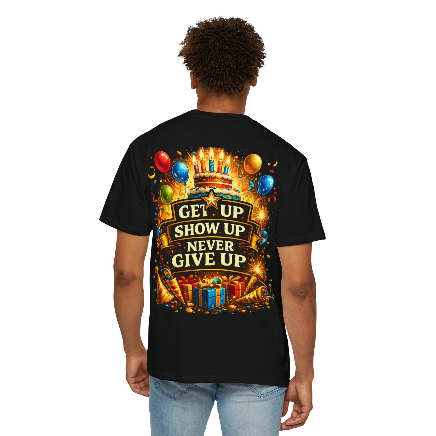 Custom Name & Age Birthday Crew T-Shirt – Personalized Group Shirt