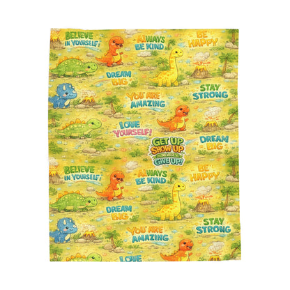 Kids Plush Velveteen Blanket – Ultra Soft Cozy Throw Blanket for Boys & Girls | Warm Lightweight Blanket for Bed, Nap Time & Gifts