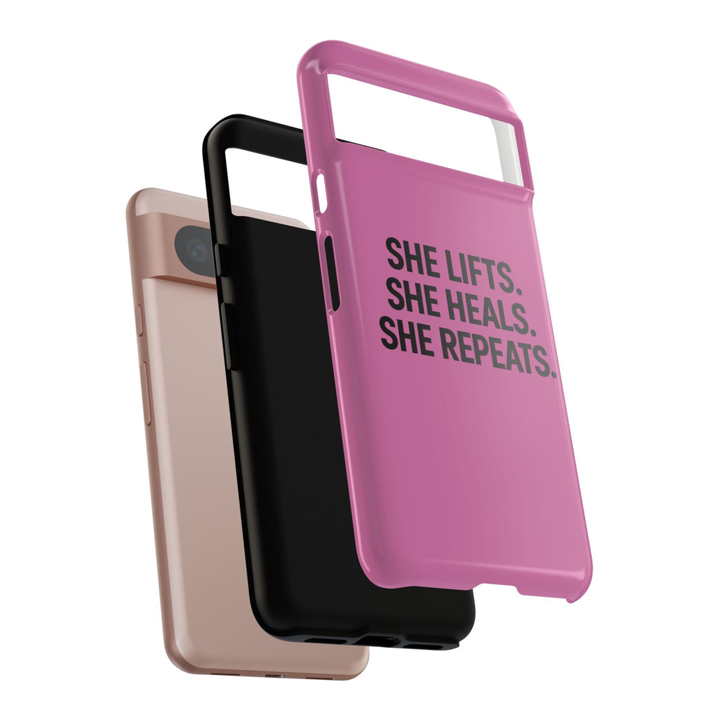 She lifts. She heals. She repeats. Tough Phone Cases