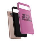 She lifts. She heals. She repeats. Tough Phone Cases