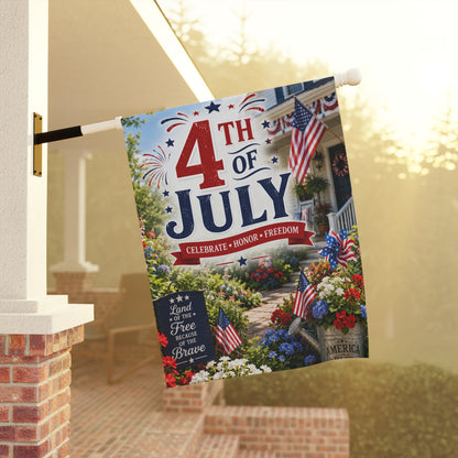 4th of July Outdoor Banner – Patriotic Garden Flag for Home, Porch & Lawn Decorations