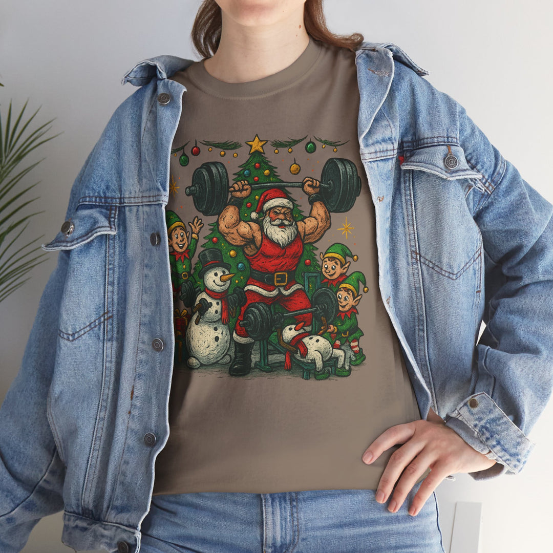 Christmas/Holiday Workout Unisex Heavy Cotton Tee