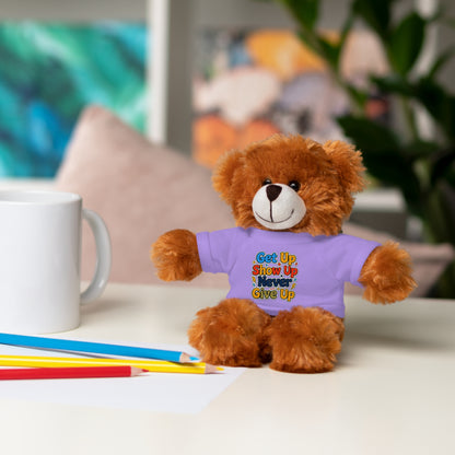Stuffed Animals with Tee " Get Up Show Up Never Give Up"