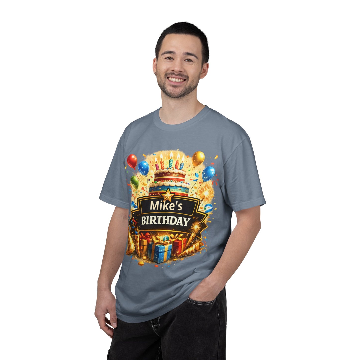Custom Name Birthday T-Shirt – Get Up Show Up Never Give Up