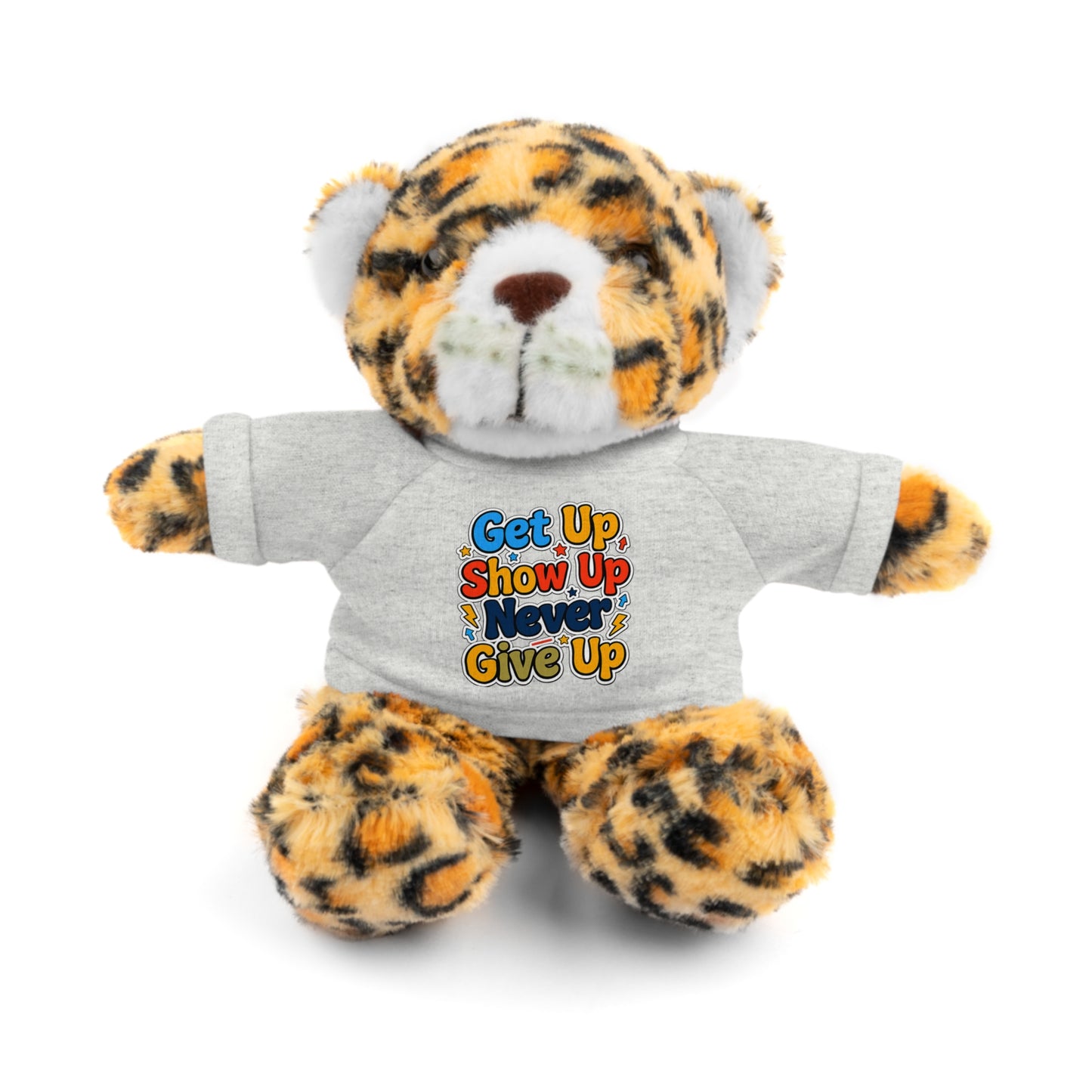 Stuffed Animals with Tee " Get Up Show Up Never Give Up"