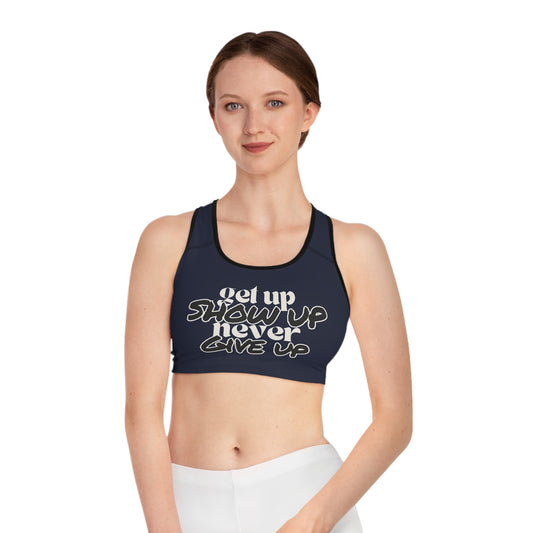 No Excuses Sports Bra – Train Hard, Stay Supported (Navy)