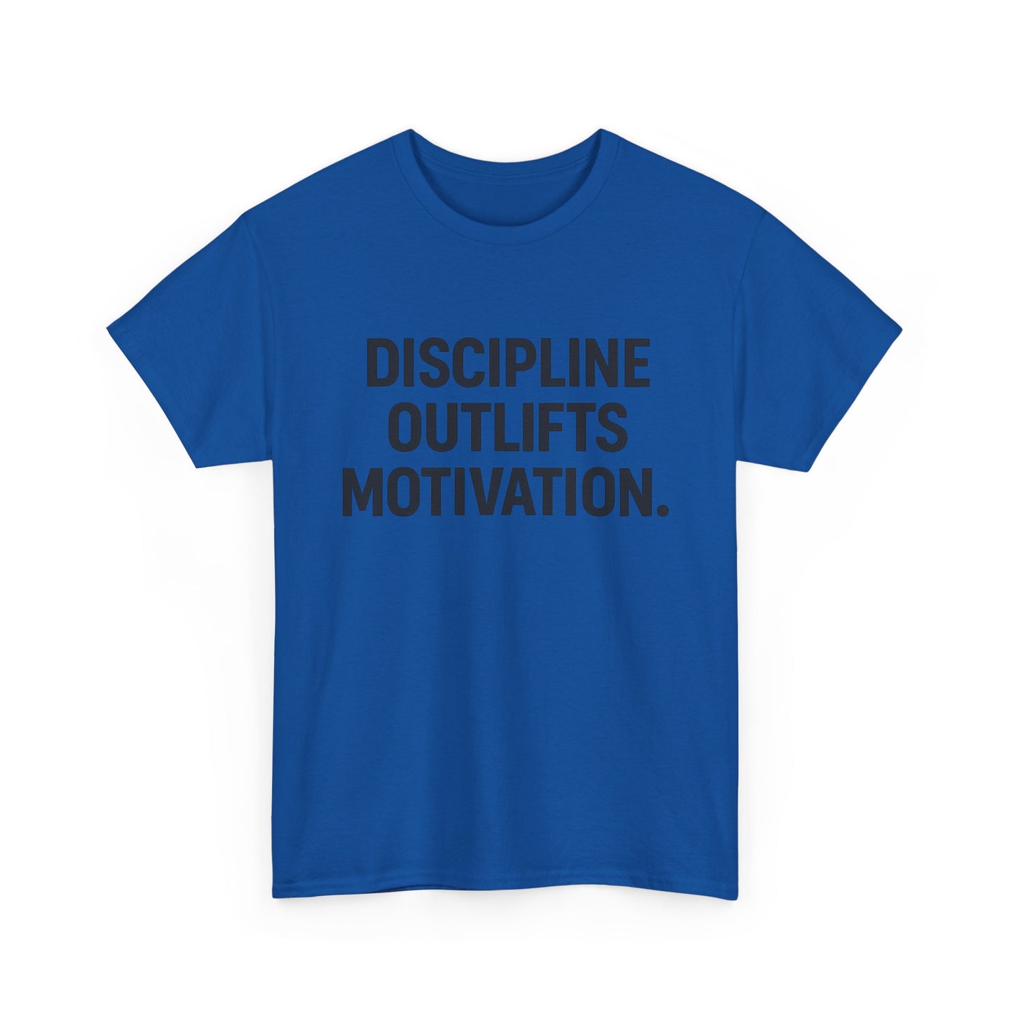 Discipline Outlifts Motivation. Unisex Heavy Cotton Tee