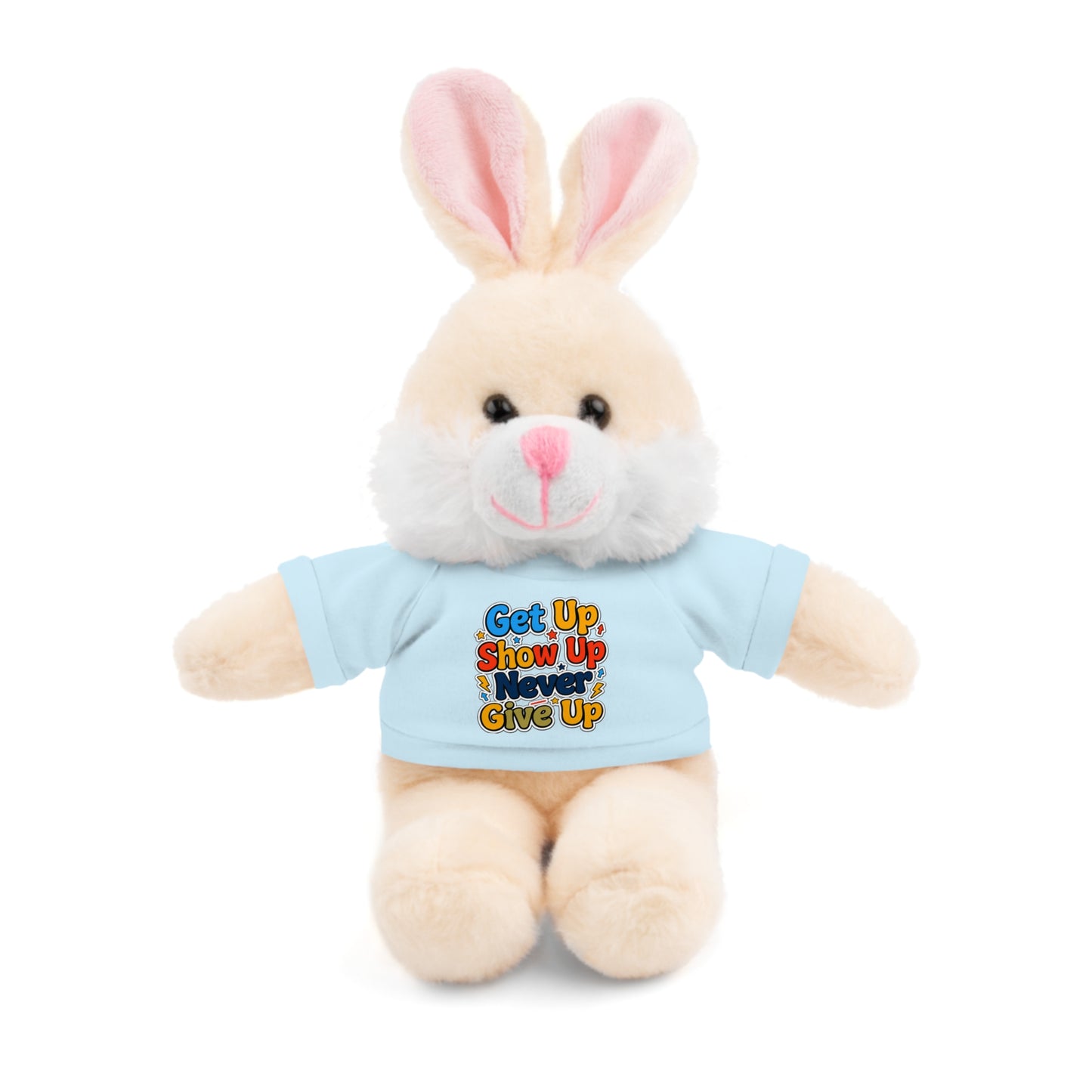 Stuffed Animals with Tee " Get Up Show Up Never Give Up"