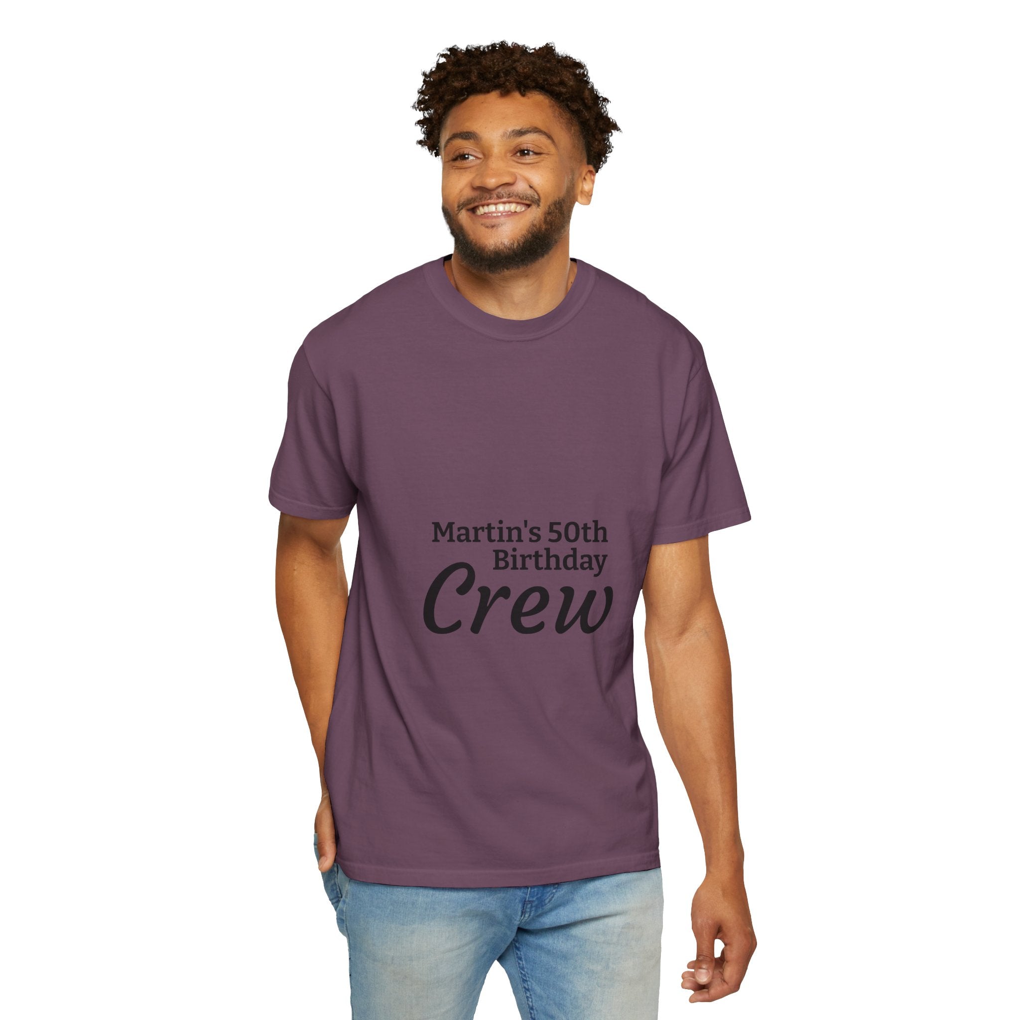 Custom Name & Age Birthday Crew T-Shirt – Personalized Group Shirt