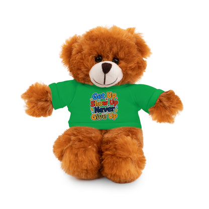 Stuffed Animals with Tee " Get Up Show Up Never Give Up"