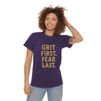 Grit First. Fear Last. Unisex Vintage Mineral Wash Tee