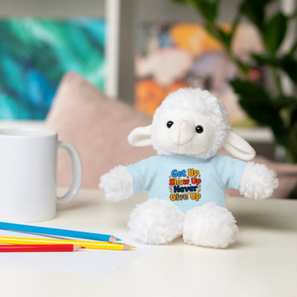 Stuffed Animals with Tee " Get Up Show Up Never Give Up"