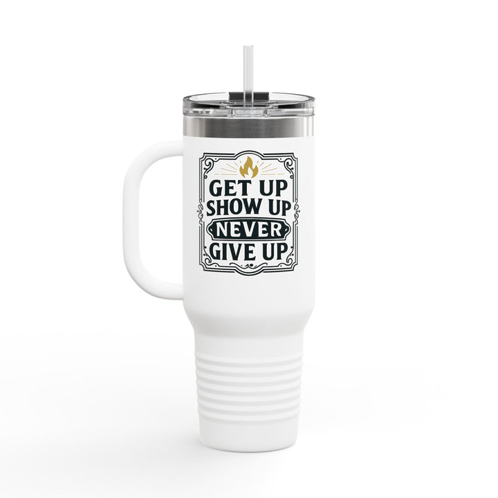 Discipline Outlifts Motivation Insulated Travel Mug, 40oz