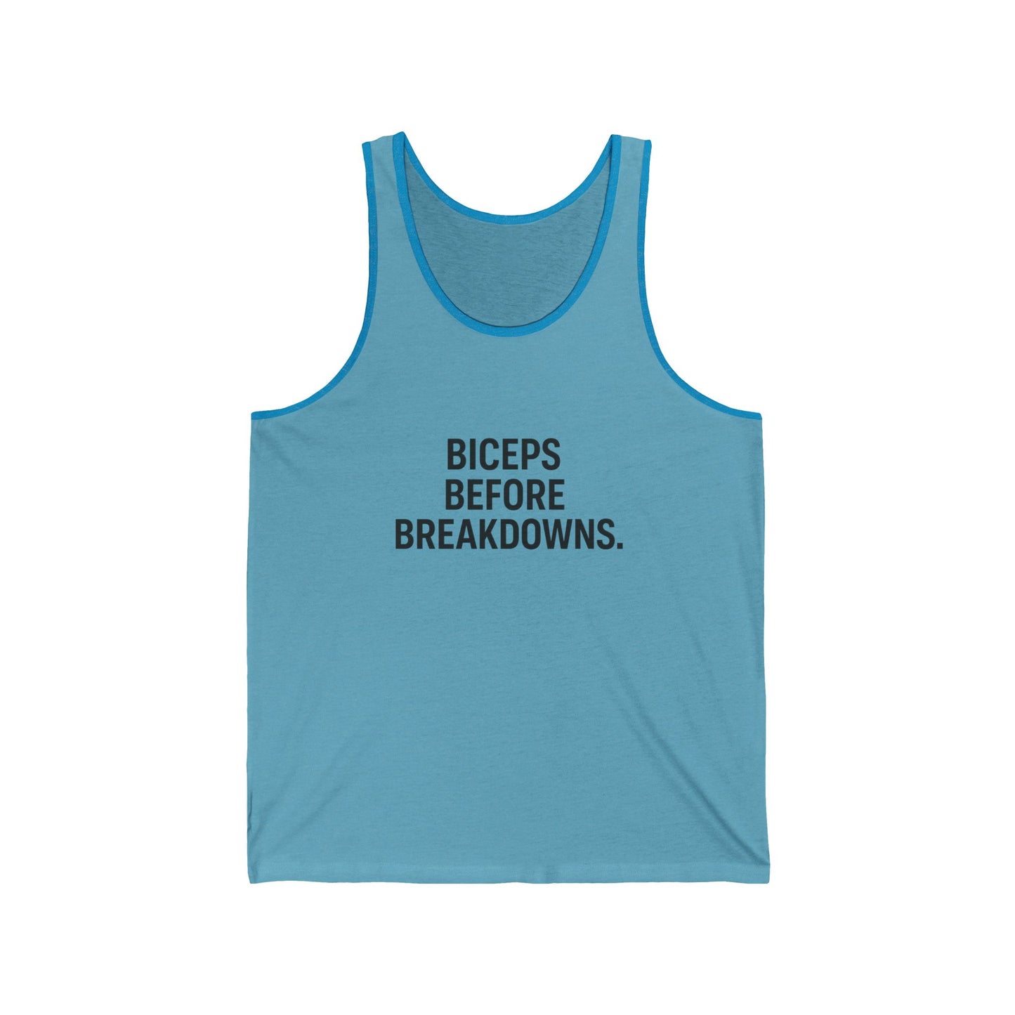 Biceps before breakdowns muscle tank