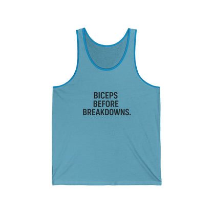 Biceps before breakdowns muscle tank