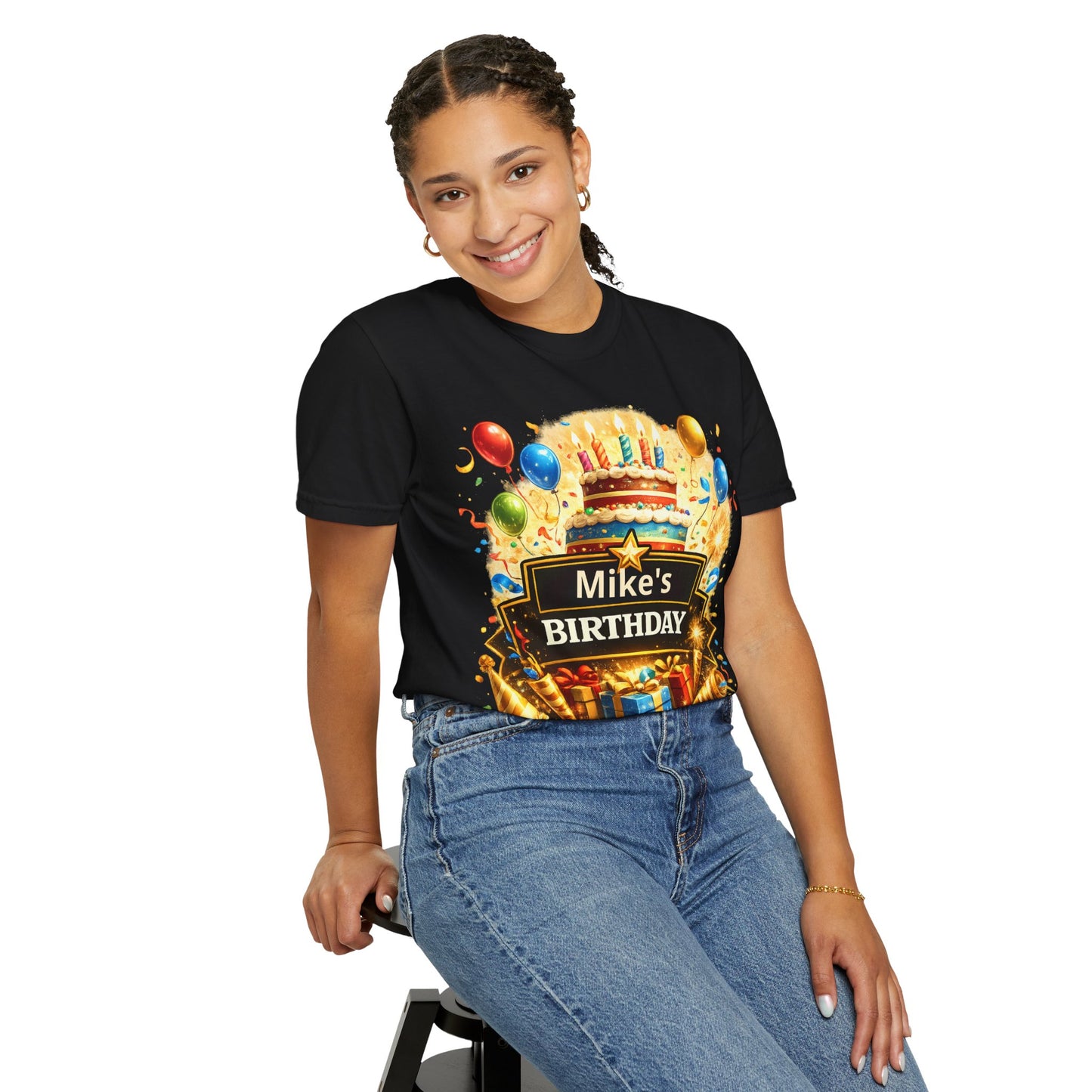 Custom Name Birthday T-Shirt – Get Up Show Up Never Give Up