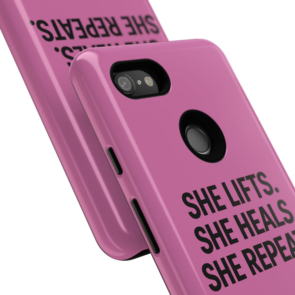 She lifts. She heals. She repeats. Tough Phone Cases