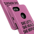 She lifts. She heals. She repeats. Tough Phone Cases