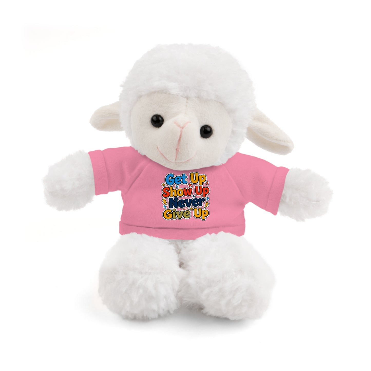 Stuffed Animals with Tee " Get Up Show Up Never Give Up"