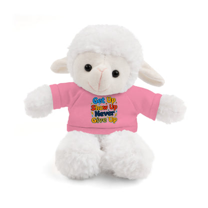 Stuffed Animals with Tee " Get Up Show Up Never Give Up"