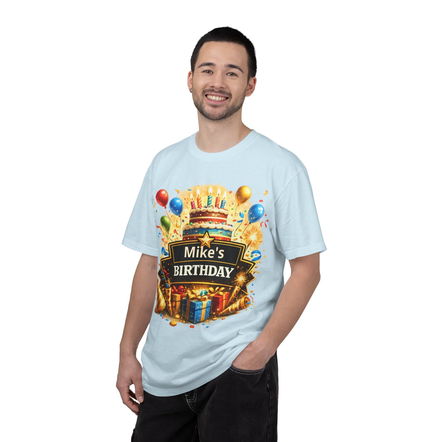 Custom Name Birthday T-Shirt – Get Up Show Up Never Give Up