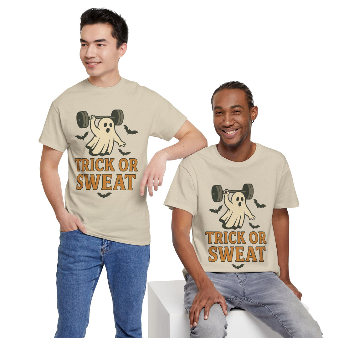 Trick or Sweat. Halloween Unisex Heavy Cotton Tee