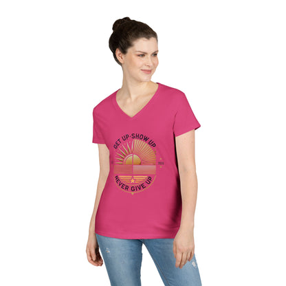 Women's V Neck-Strength in Motion