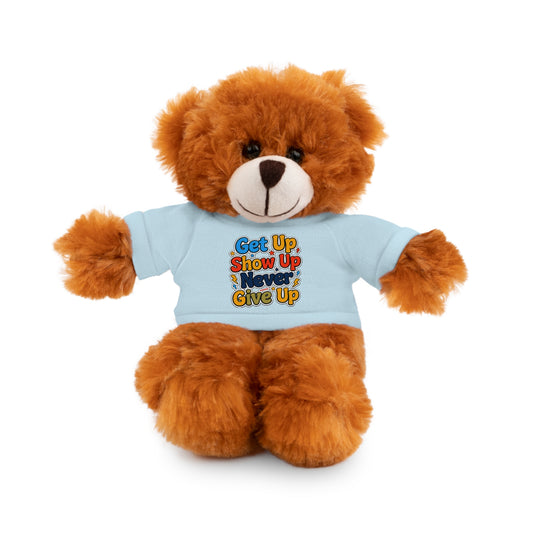 Stuffed Animals with Tee " Get Up Show Up Never Give Up"