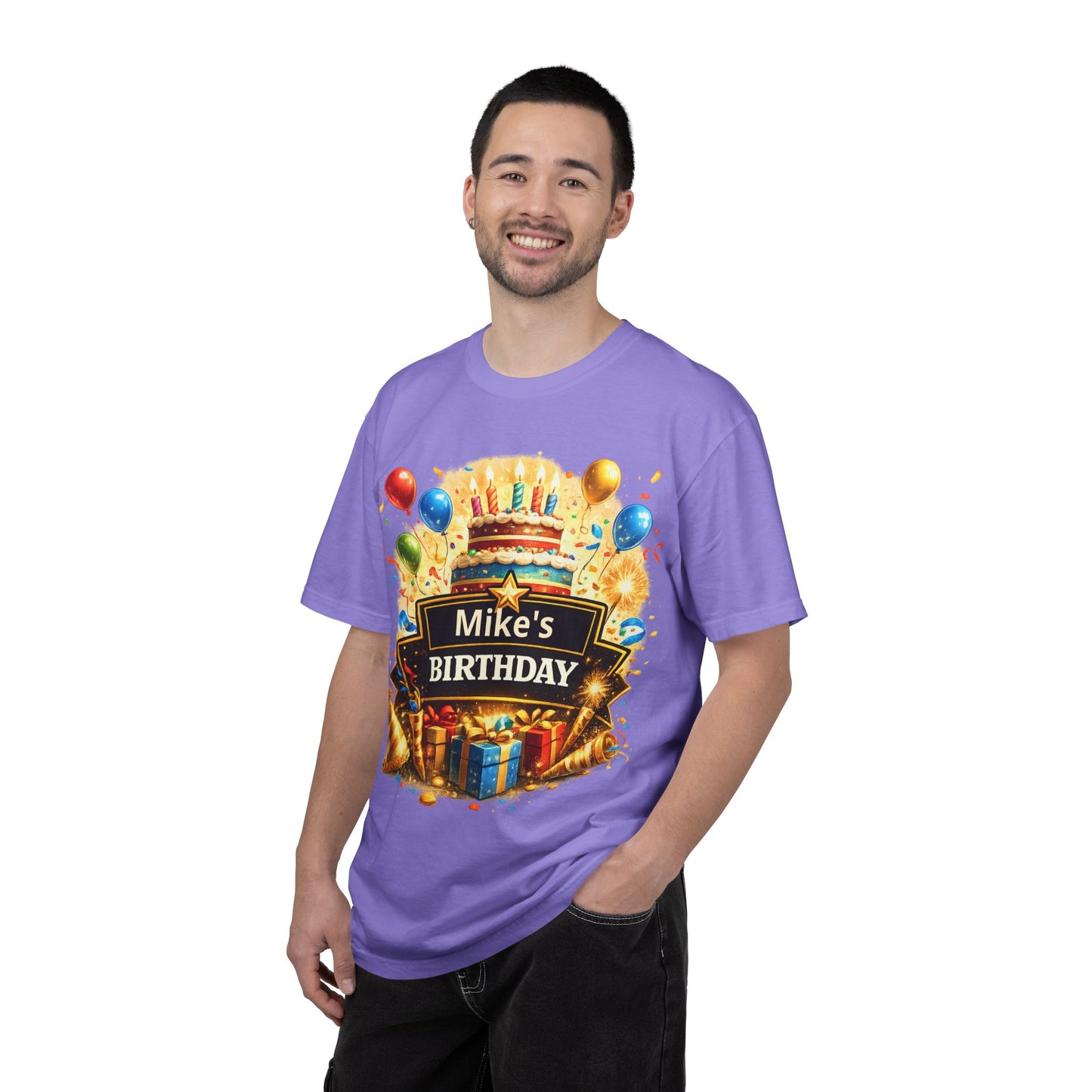 Custom Name Birthday T-Shirt – Get Up Show Up Never Give Up