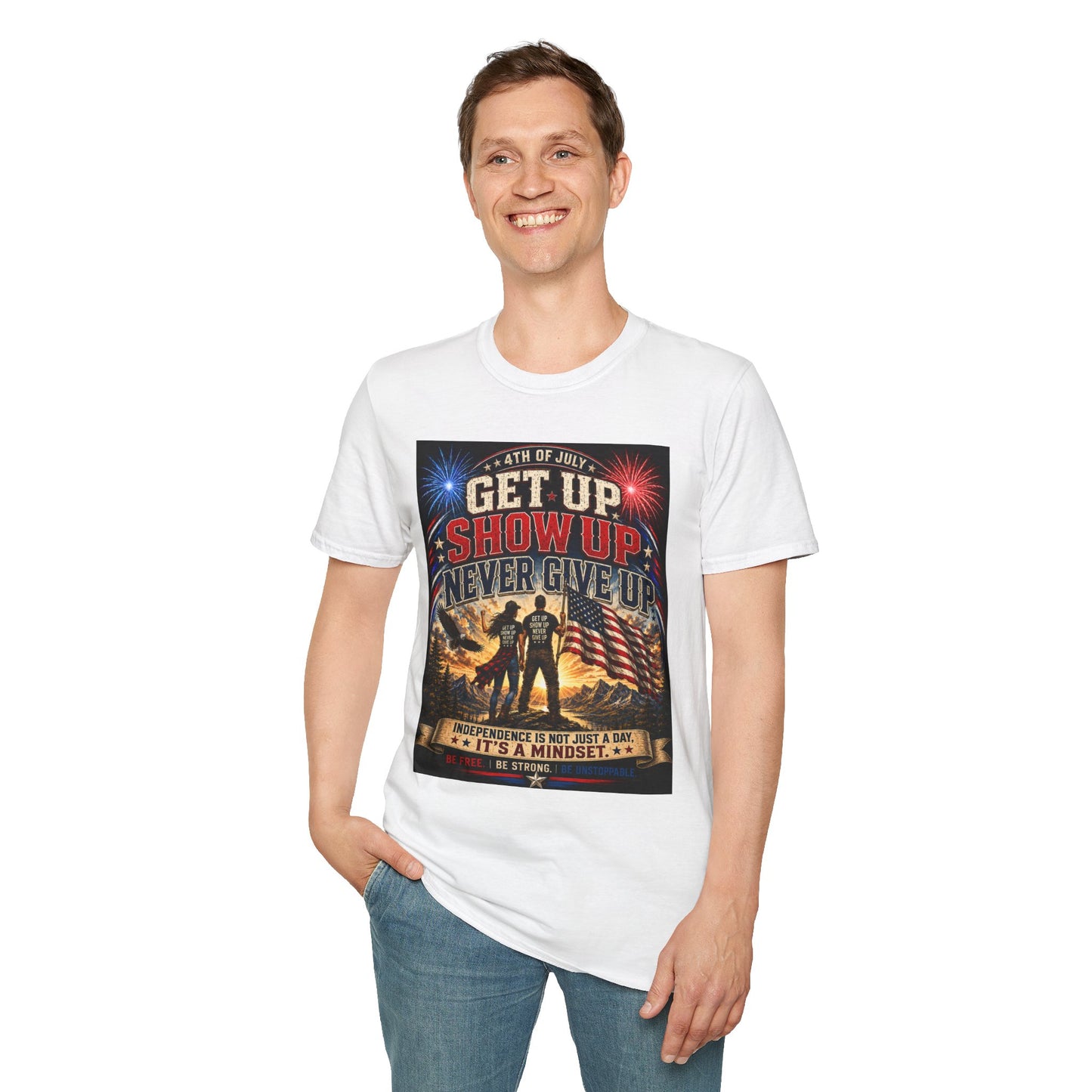 Patriotic 4th of July Unisex T-Shirt | Soft USA Independence Day Tee | American Pride Graphic Shirt for Men & Women