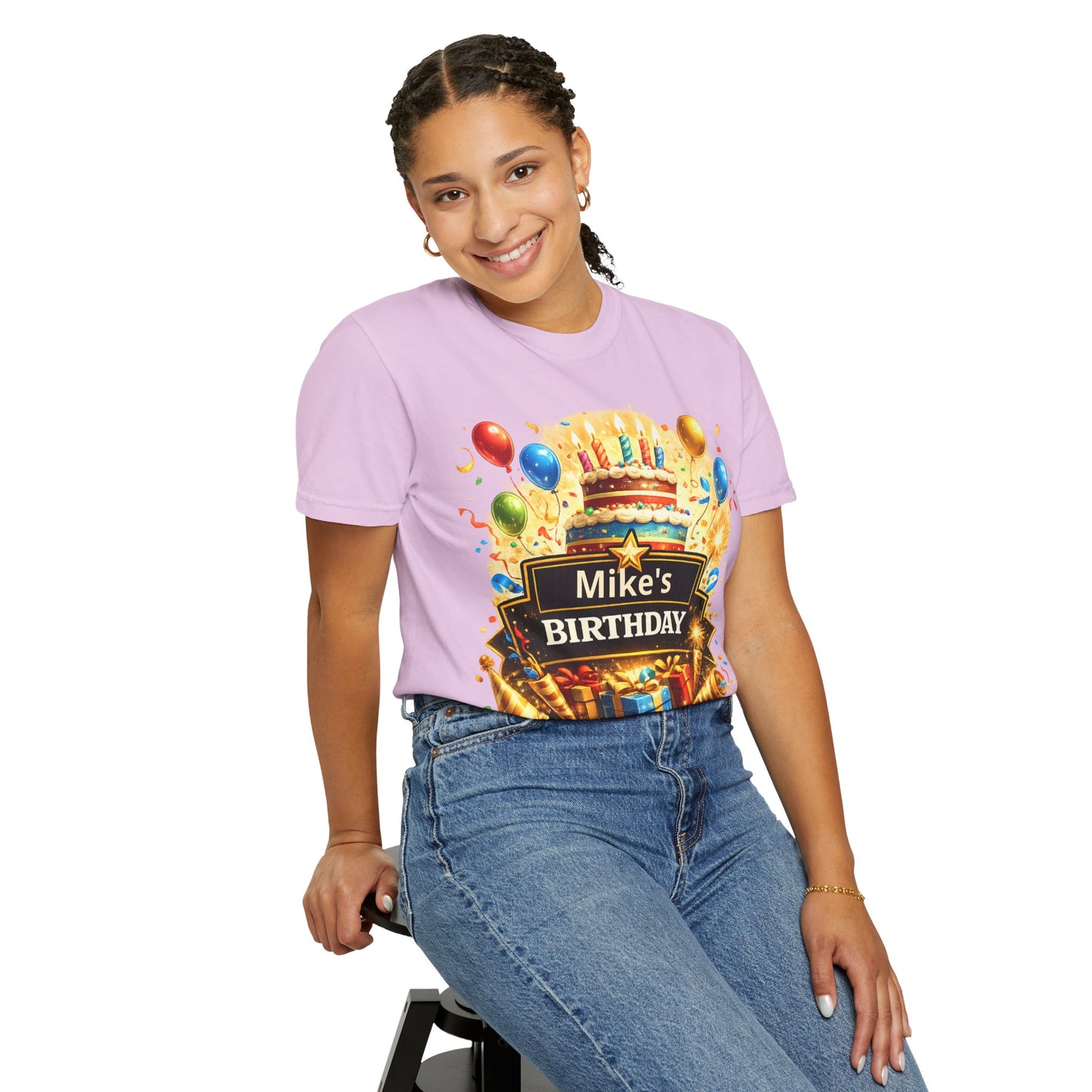 Custom Name Birthday T-Shirt – Get Up Show Up Never Give Up