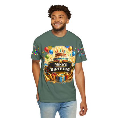 Custom Name Birthday T-Shirt – Get Up Show Up Never Give Up