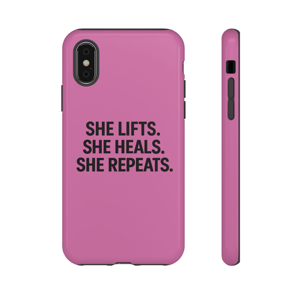 She lifts. She heals. She repeats. Tough Phone Cases