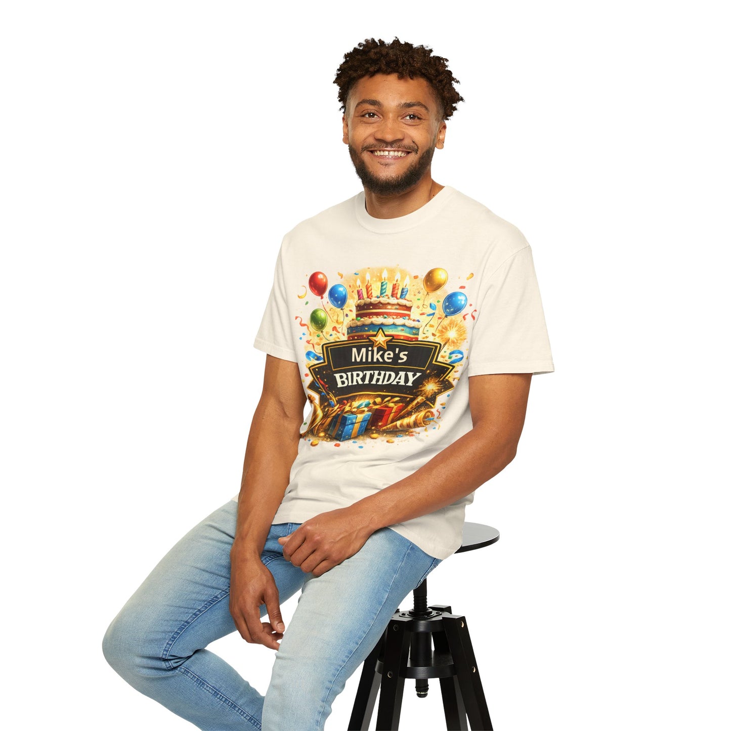 Custom Name Birthday T-Shirt – Get Up Show Up Never Give Up
