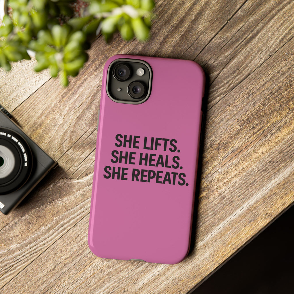 She lifts. She heals. She repeats. Tough Phone Cases
