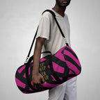 Get Up Show Up Never Give Up Duffel Bag (Dark Pink)
