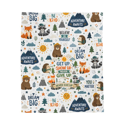 Kids Plush Velveteen Blanket – Ultra Soft Cozy Throw Blanket for Boys & Girls | Warm Lightweight Blanket for Bed, Nap Time & Gifts